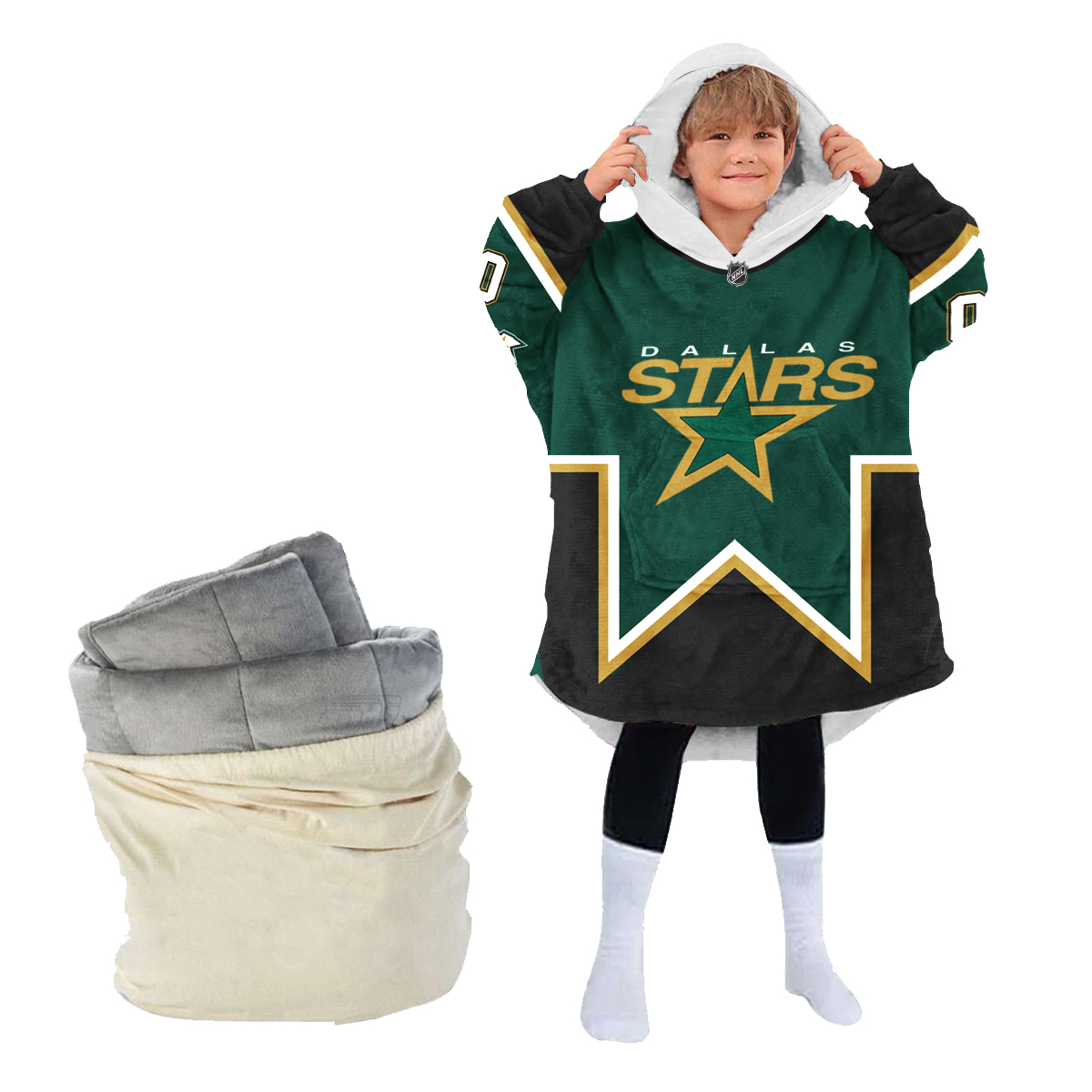 Dallas Stars Personalized Blanket Hoodie Hoodie Snuggie Hoodies