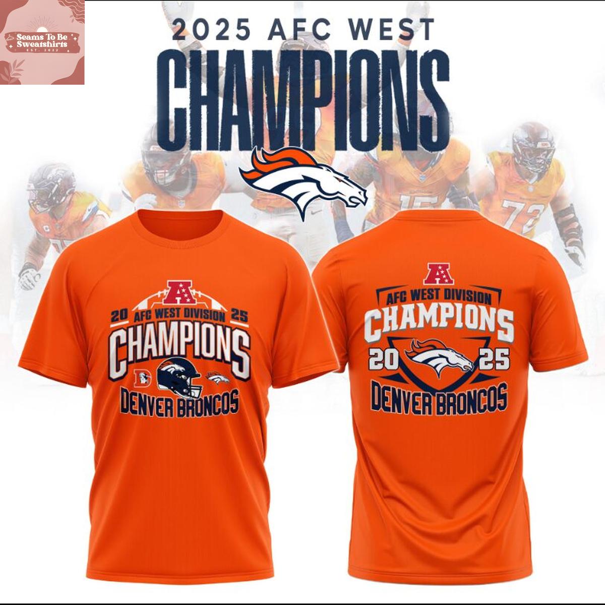 Denver Broncos 2025 AFC West Division Champions Hoodie Shirt