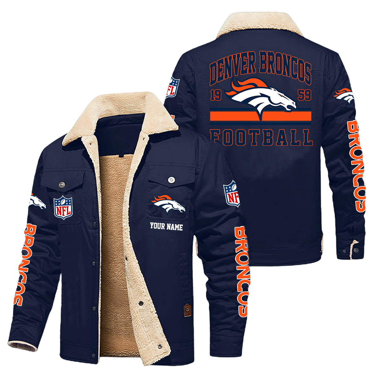 Denver Broncos 32 Teams H111 Fleece Jacket New 2023 SP03122310ID06DS09