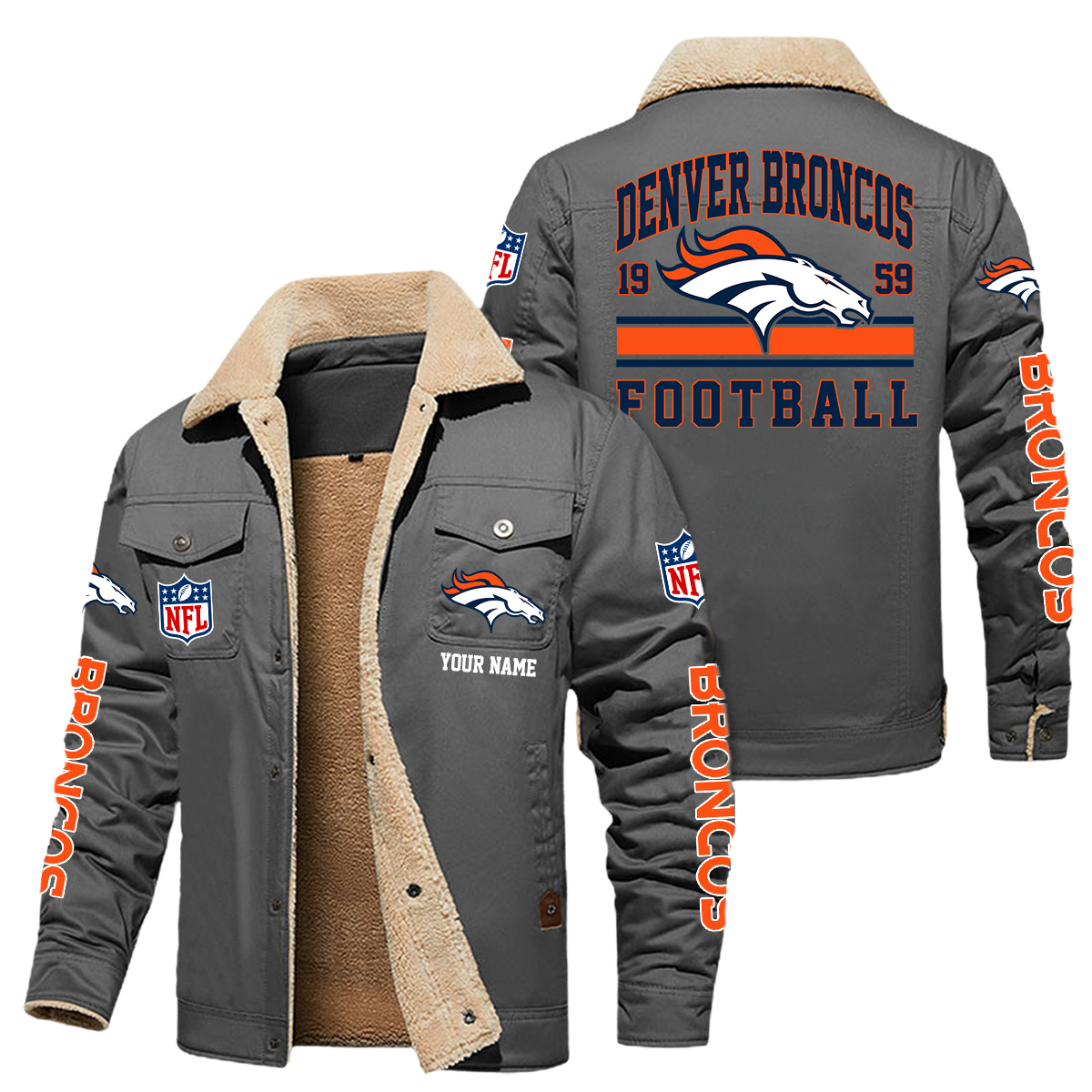 Denver Broncos 32 Teams H111 Fleece Jacket New 2023 SP03122310ID06DS09