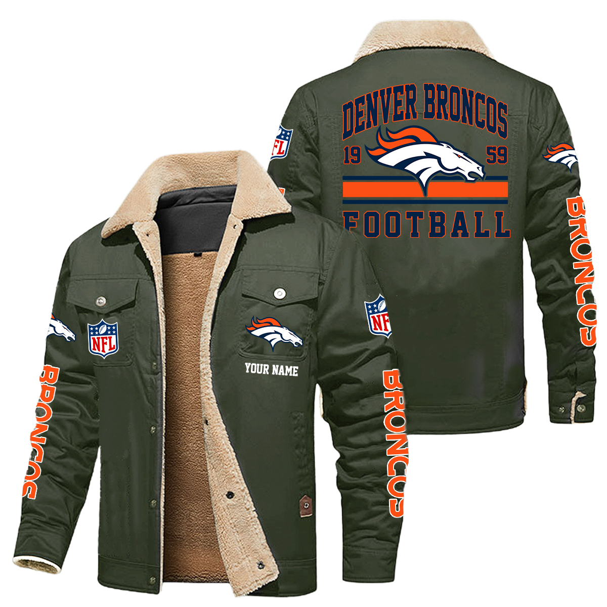 Denver Broncos 32 Teams H111 Fleece Jacket New 2023 SP03122310ID06DS09