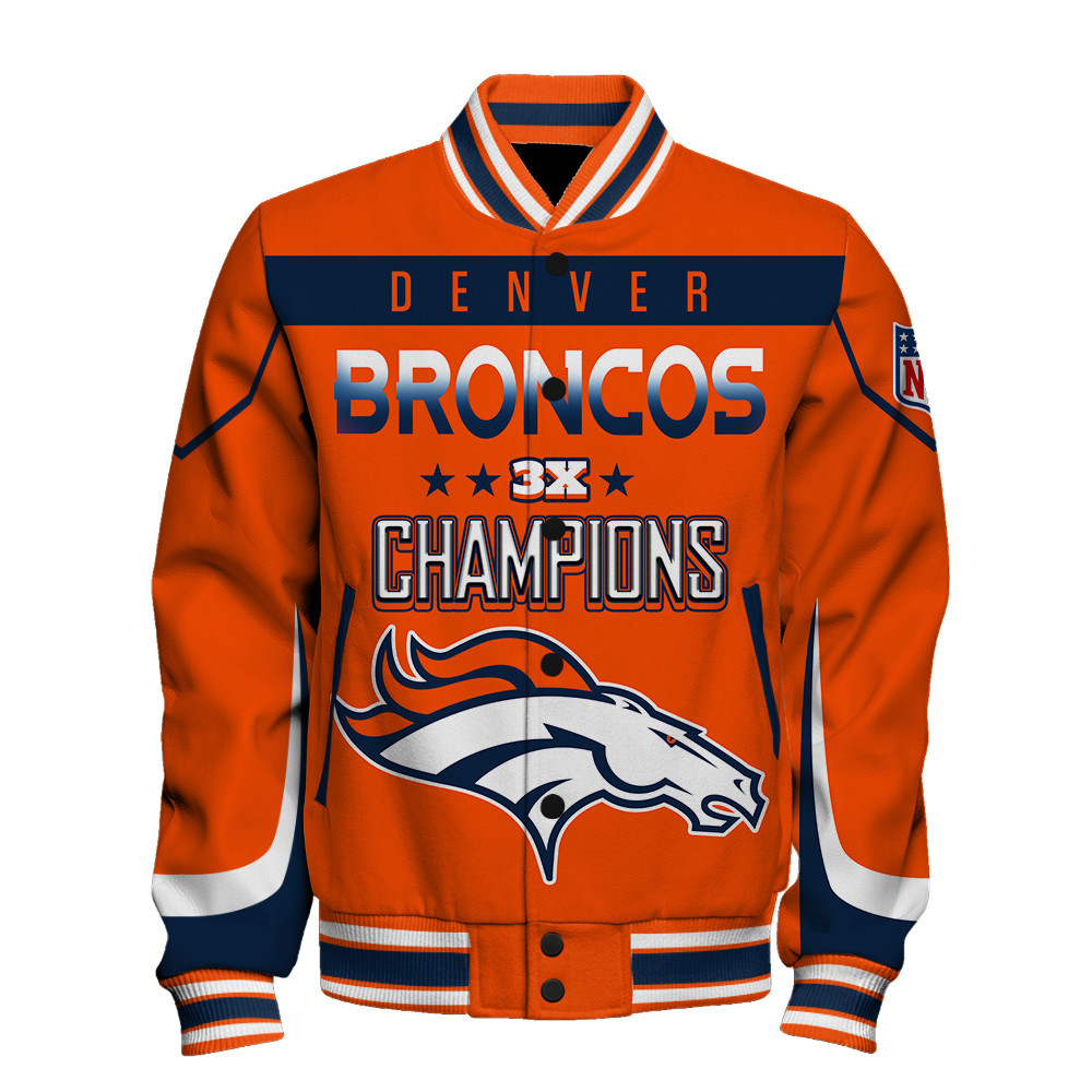 Denver Broncos 3X Super Bowl Champions Varsity Jacket