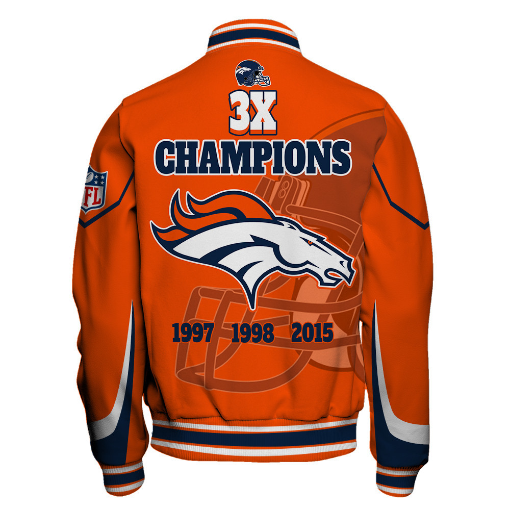 Denver Broncos 3X Super Bowl Champions Varsity Jacket