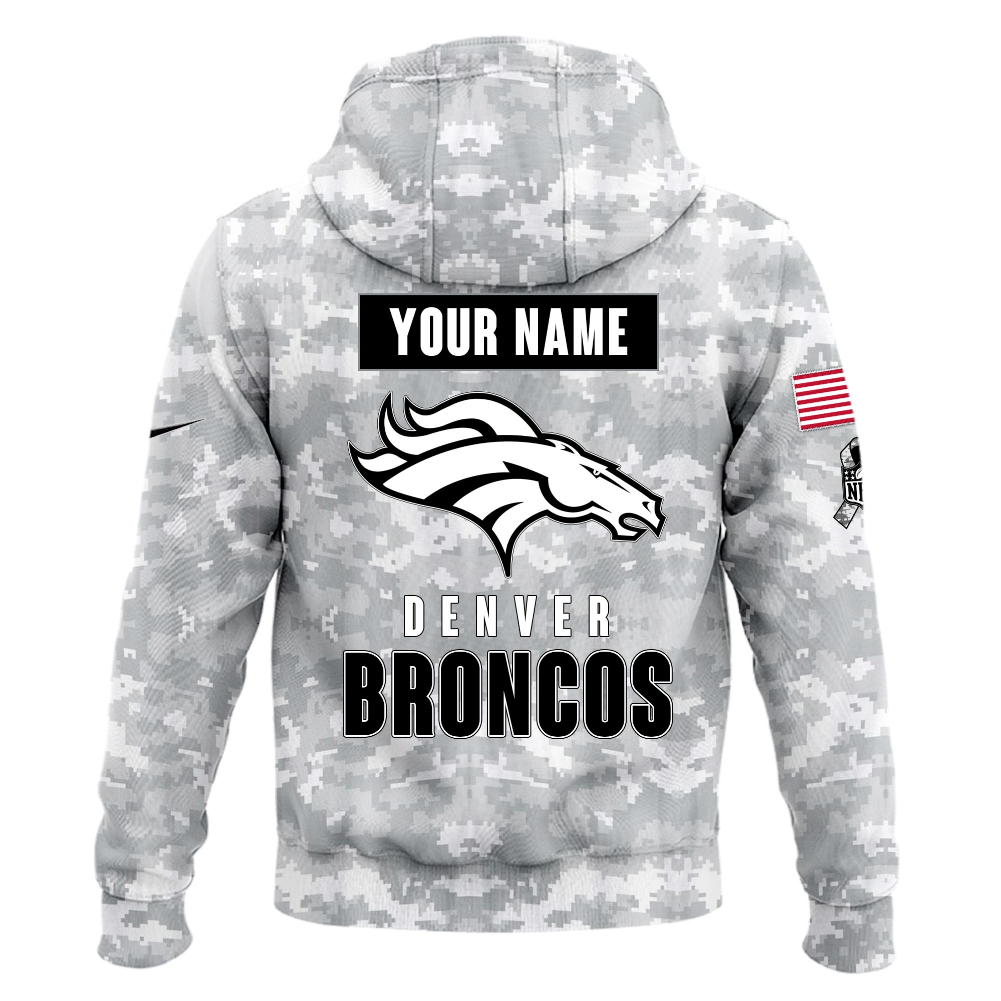 Denver Broncos Arctic Camo Salute to Service Club Hoodie 2024