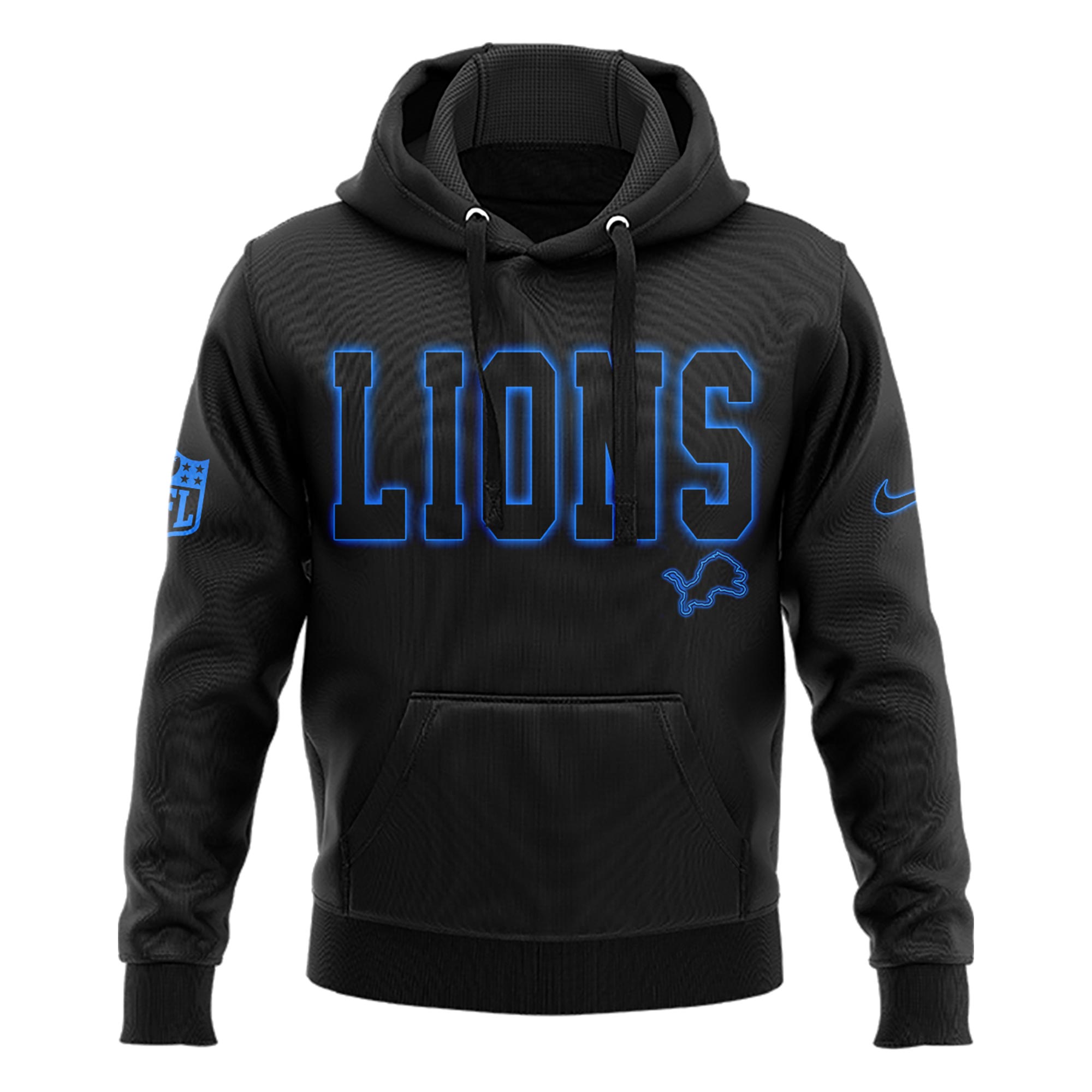 Detrois Lions Back In Black Hoodie s V4