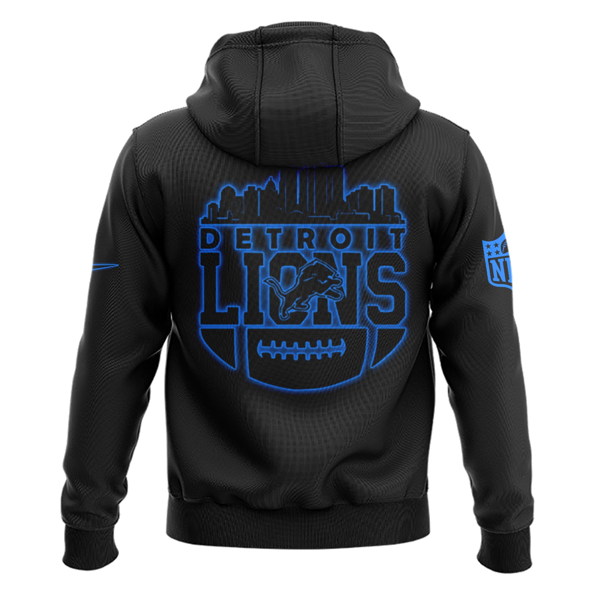 Detrois Lions Back In Black Hoodie s V4