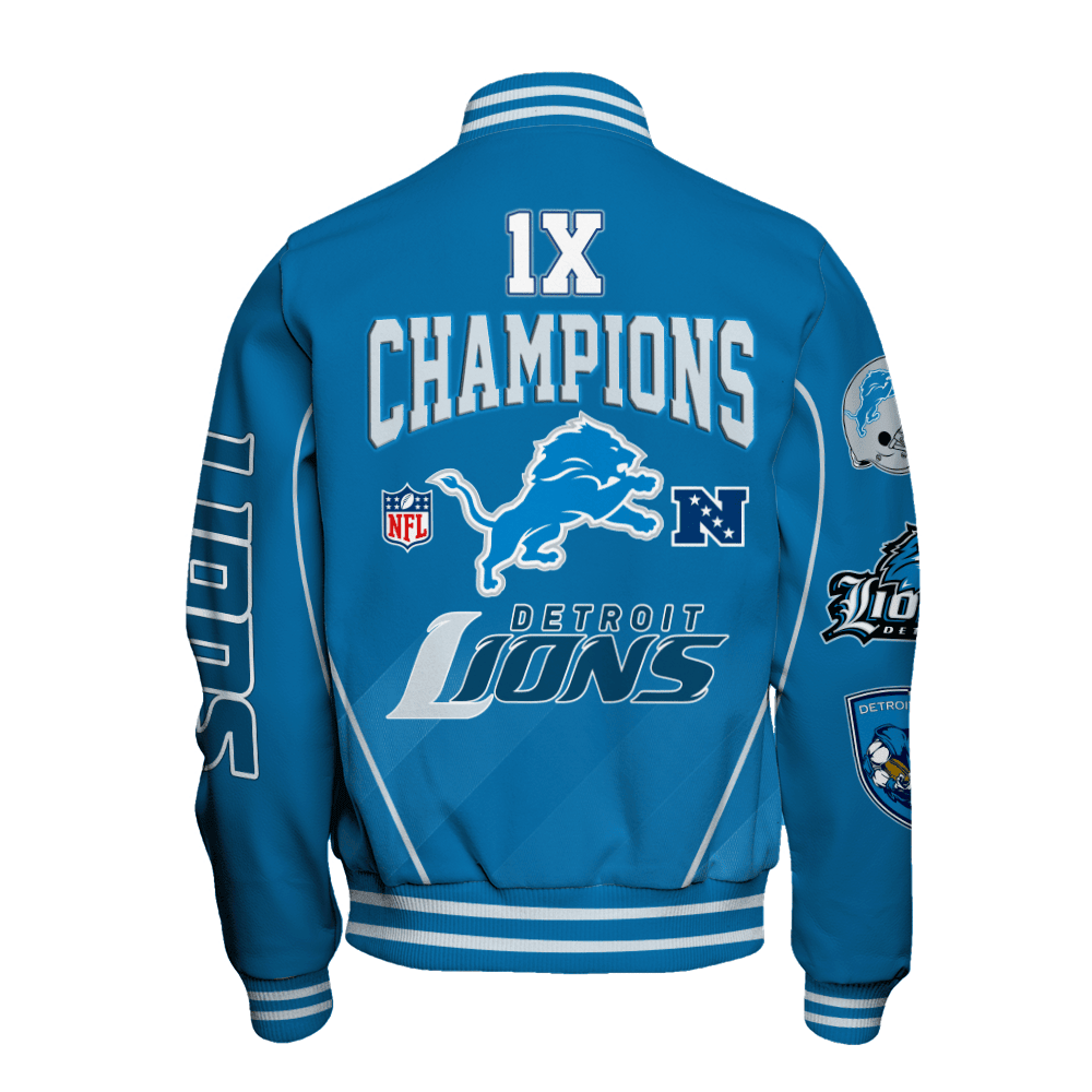 Detroit Lions 1X Super Bowl Champions Varsity Jacket