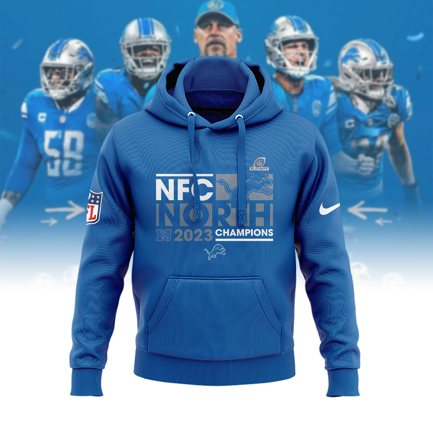 Detroit Lions 2023 NORTH CHAMPIONS Hoodie