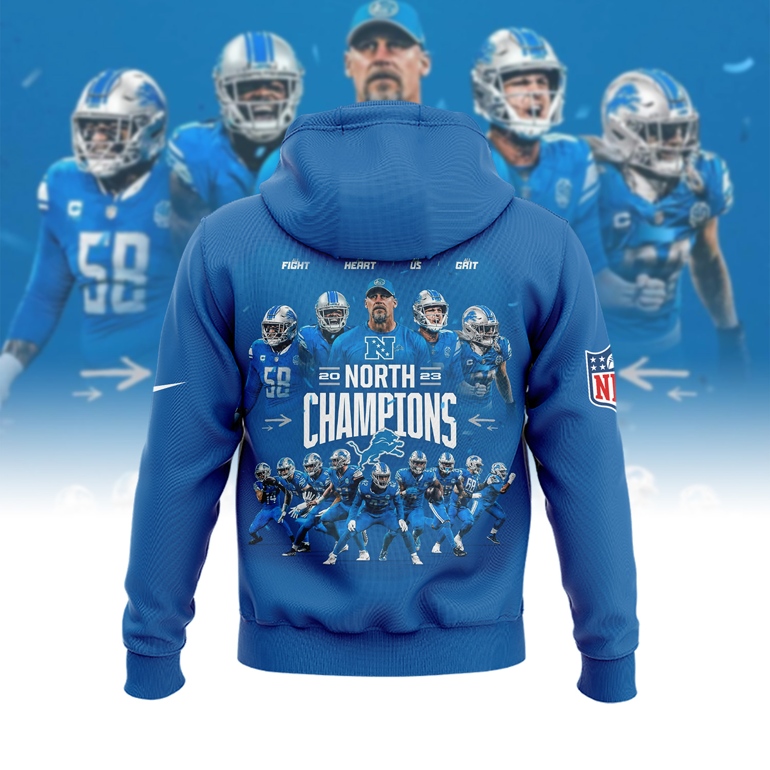 Detroit Lions 2023 NORTH CHAMPIONS Hoodie