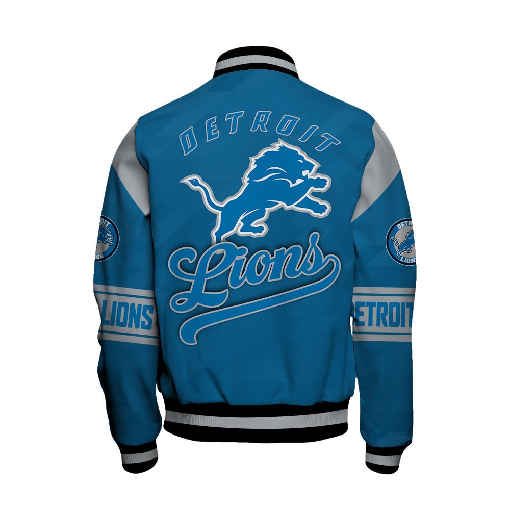 Detroit Lions American Football League Pattern Varsity Jacket SH1 V2