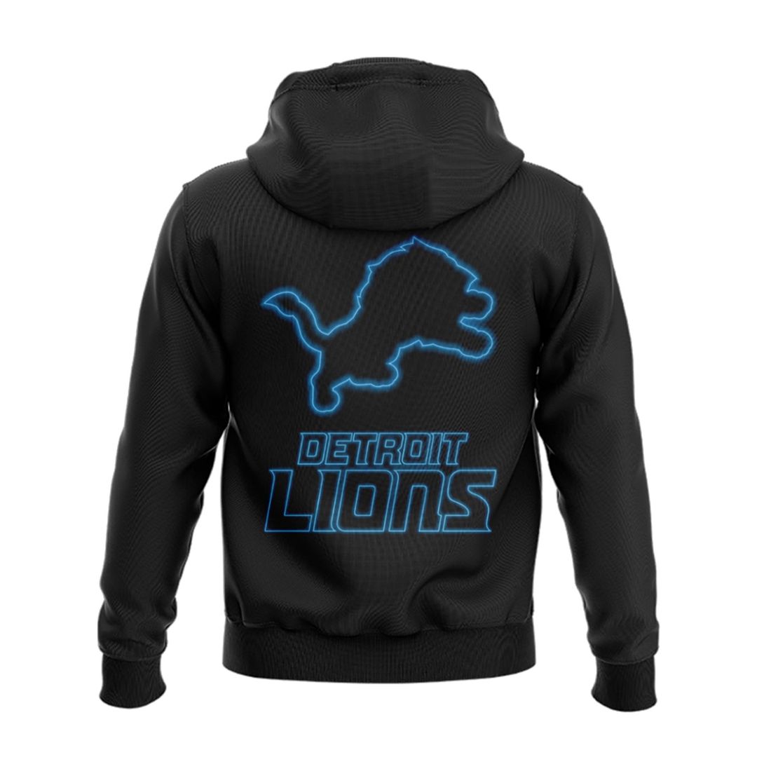 Detroit Lions Back In Black Hoodie 2024