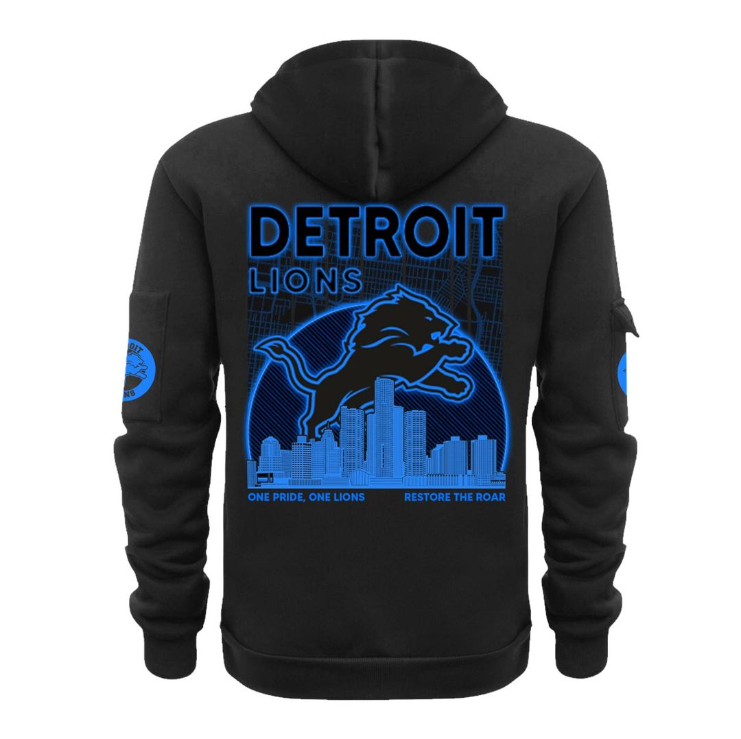 Detroit Lions Back In Black New Hoodie 2024