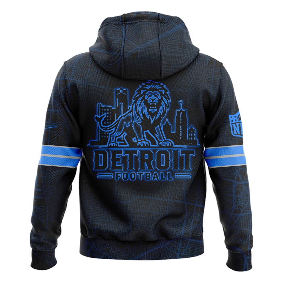 Detroit Lions Back In Black New Hoodie 2024