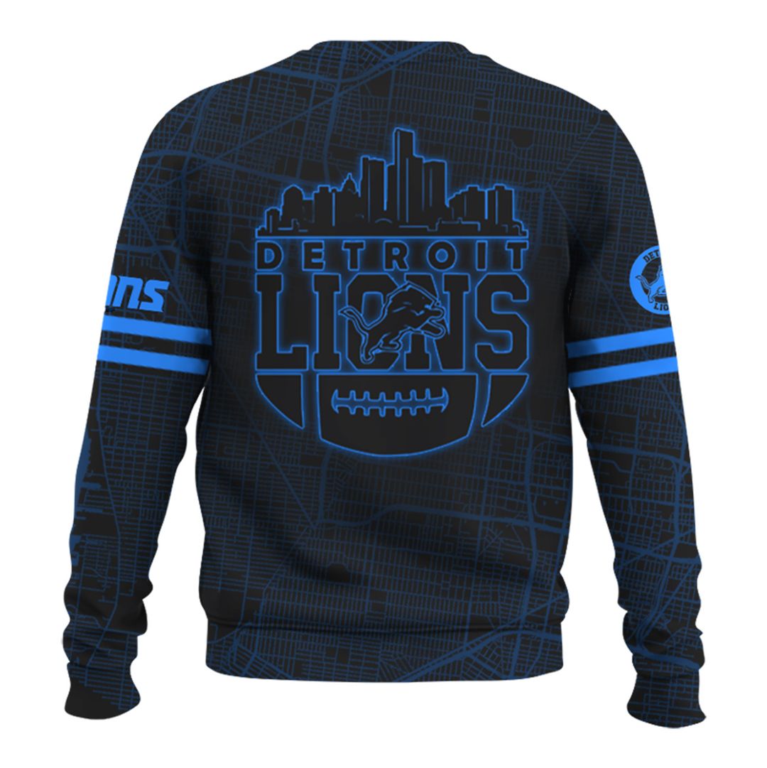 Detroit Lions Back In Black New Sweatshirt 2024