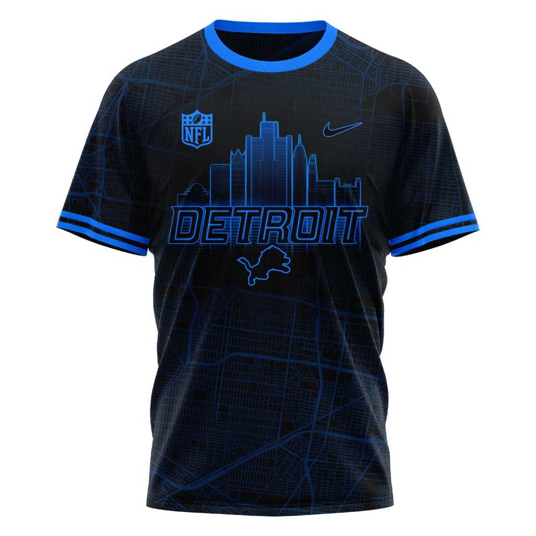 Detroit Lions Back In Black Tshirt 2024