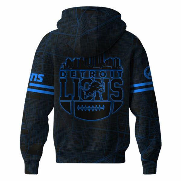 Detroit Lions Back In Black Zip Hoodie 2024