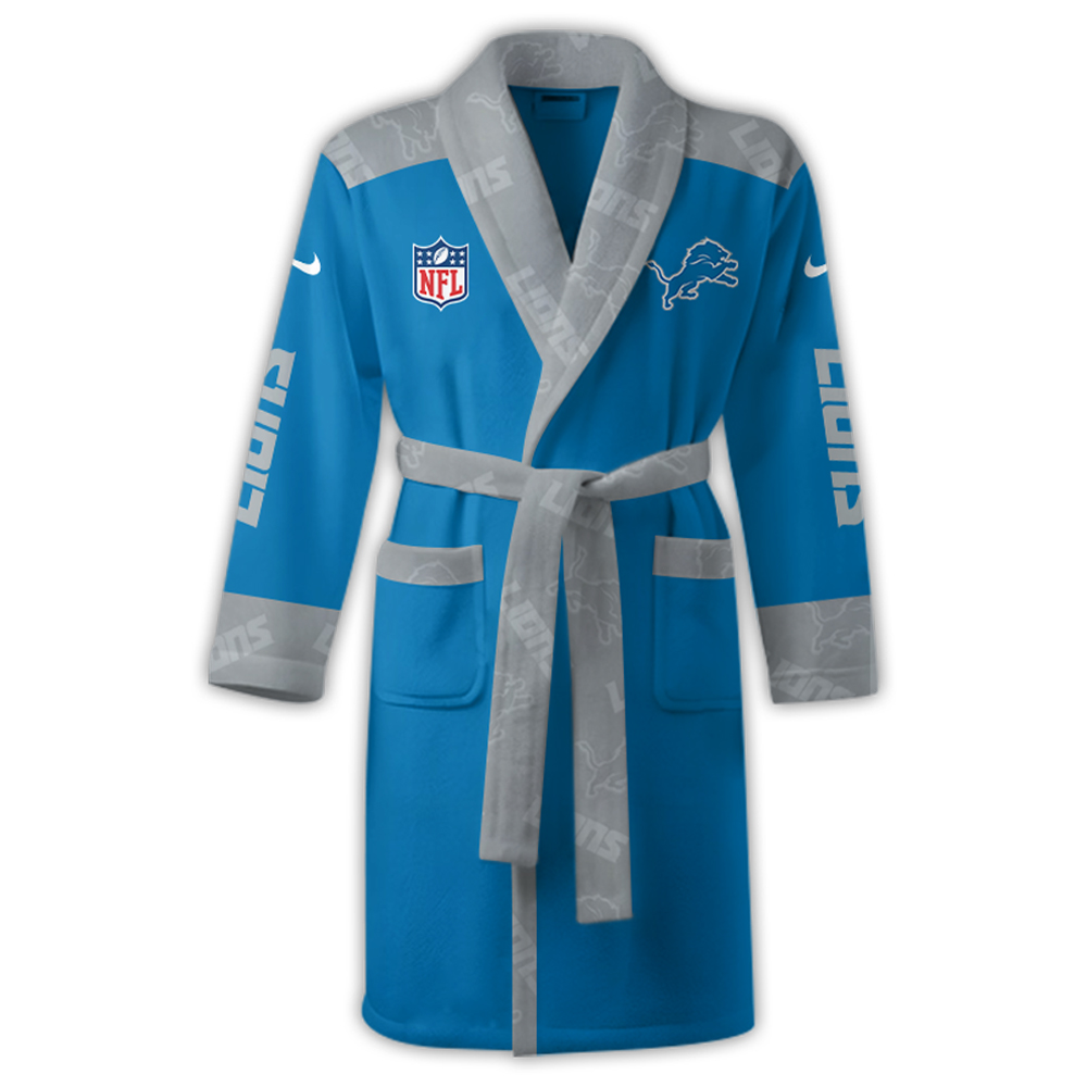Detroit Lions Bathrobe Luxurious Comfort Meets Sporty Style