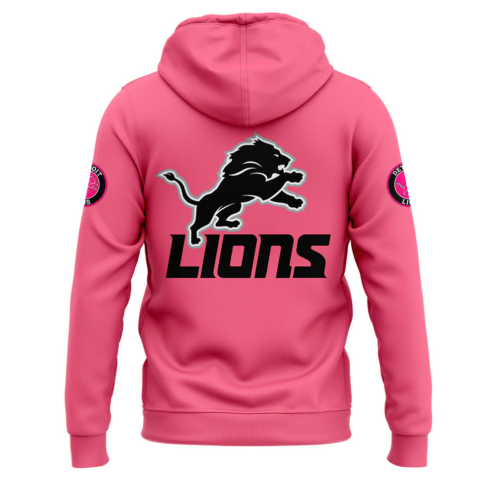 Detroit Lions Breast Cancer Awareness Hoodie