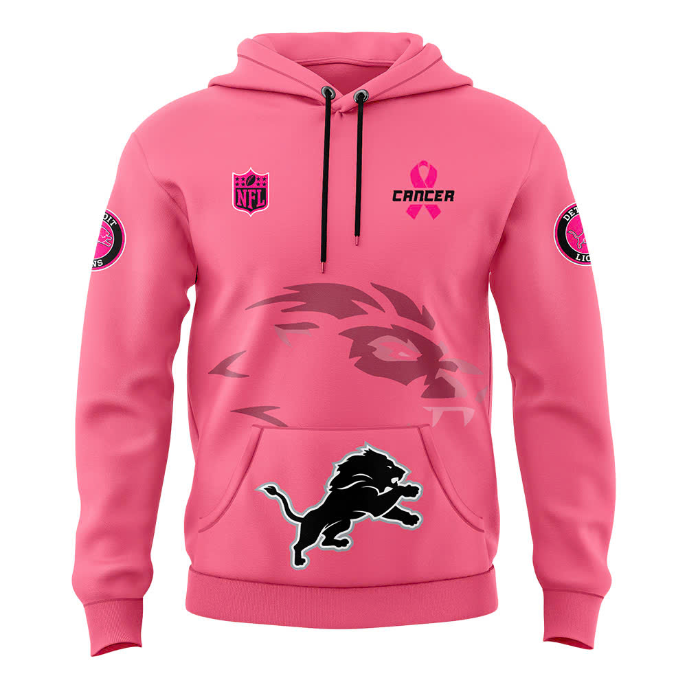 Detroit Lions Breast Cancer Awareness Hoodie