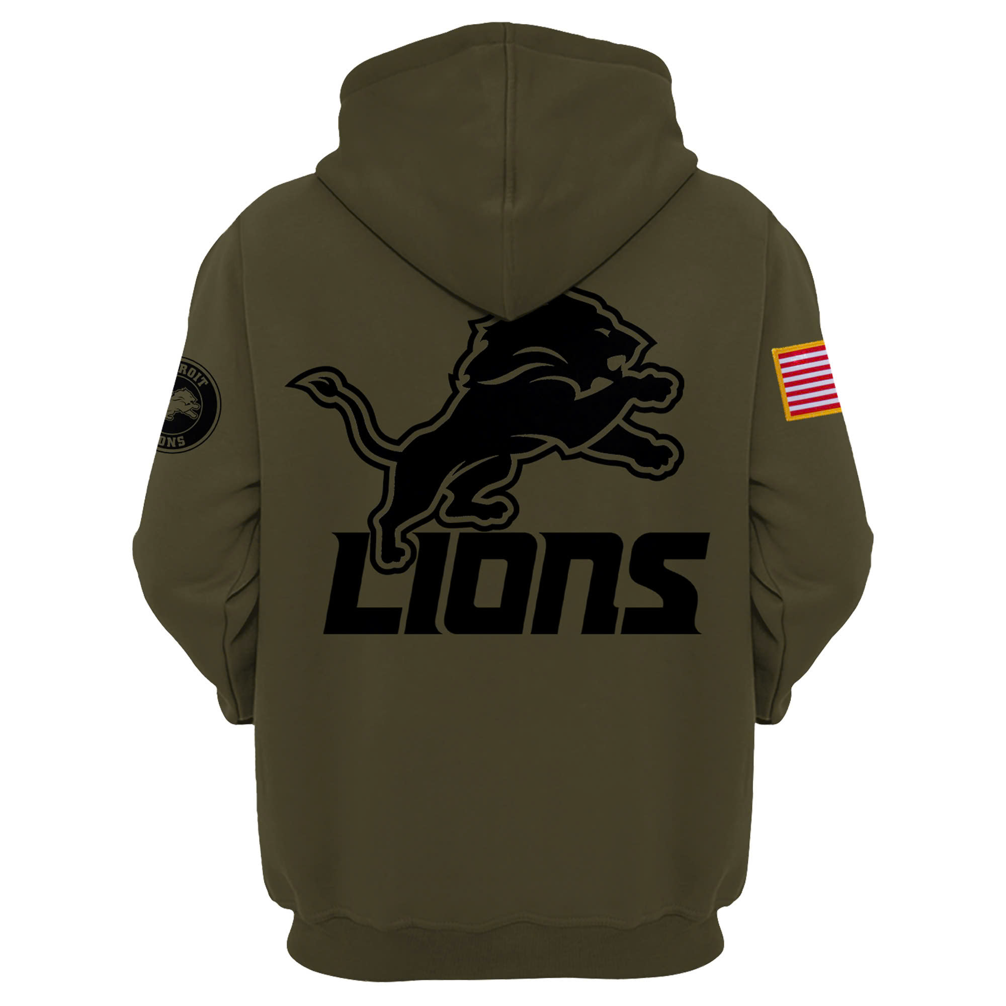 Detroit Lions Camo Salute to Service Club Fleece Pullover Hoodie