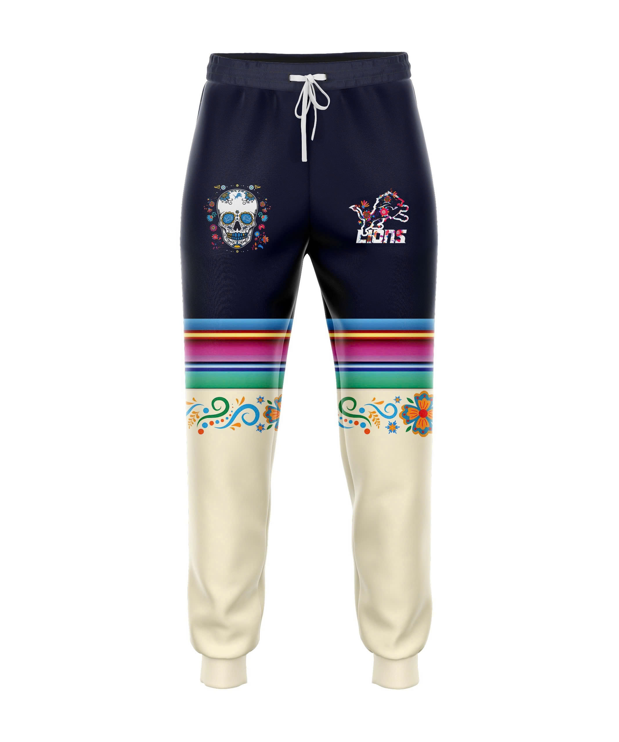 Detroit Lions Dia De Los Muertos Premium Pullover Hoodie