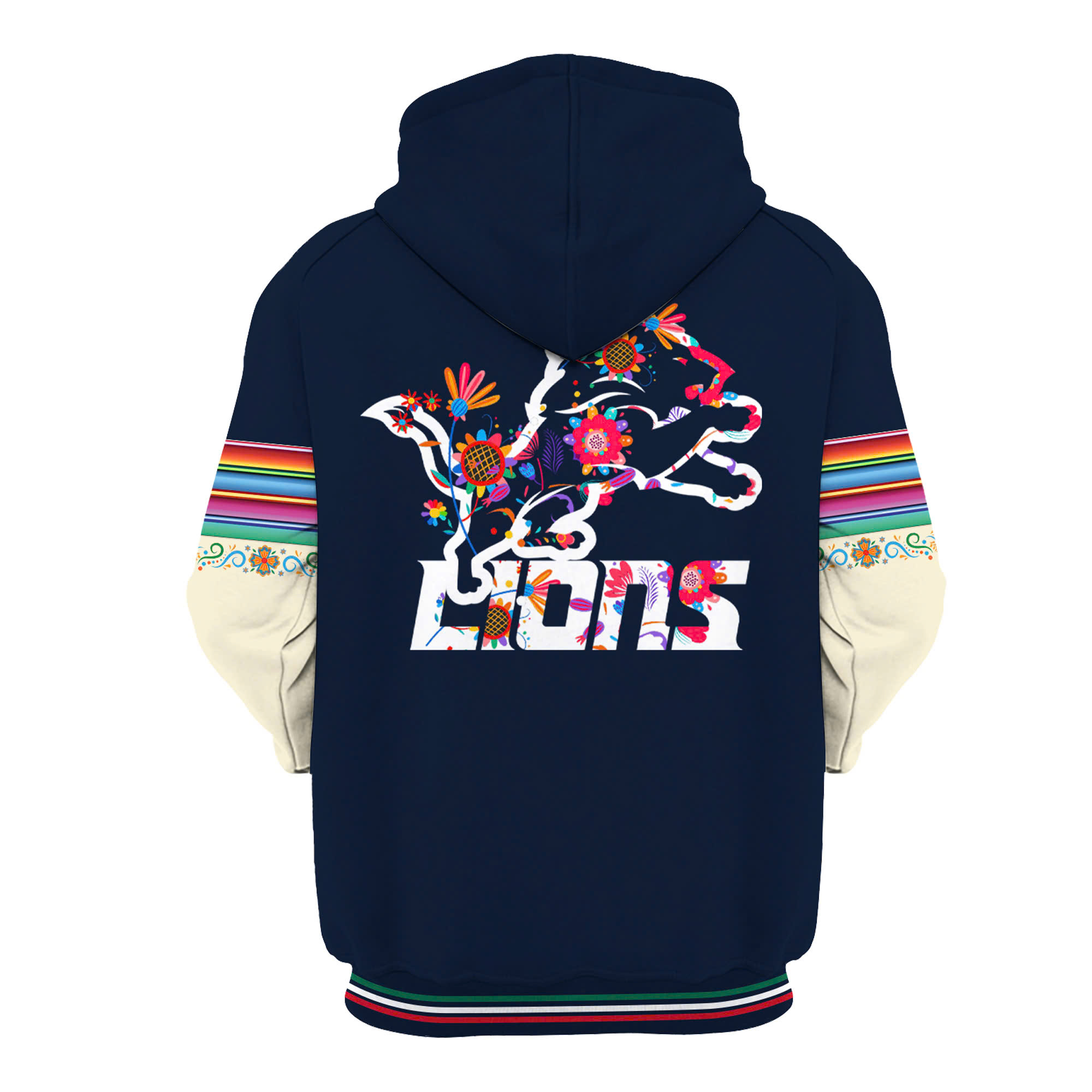 Detroit Lions Dia De Los Muertos Premium Pullover Hoodie