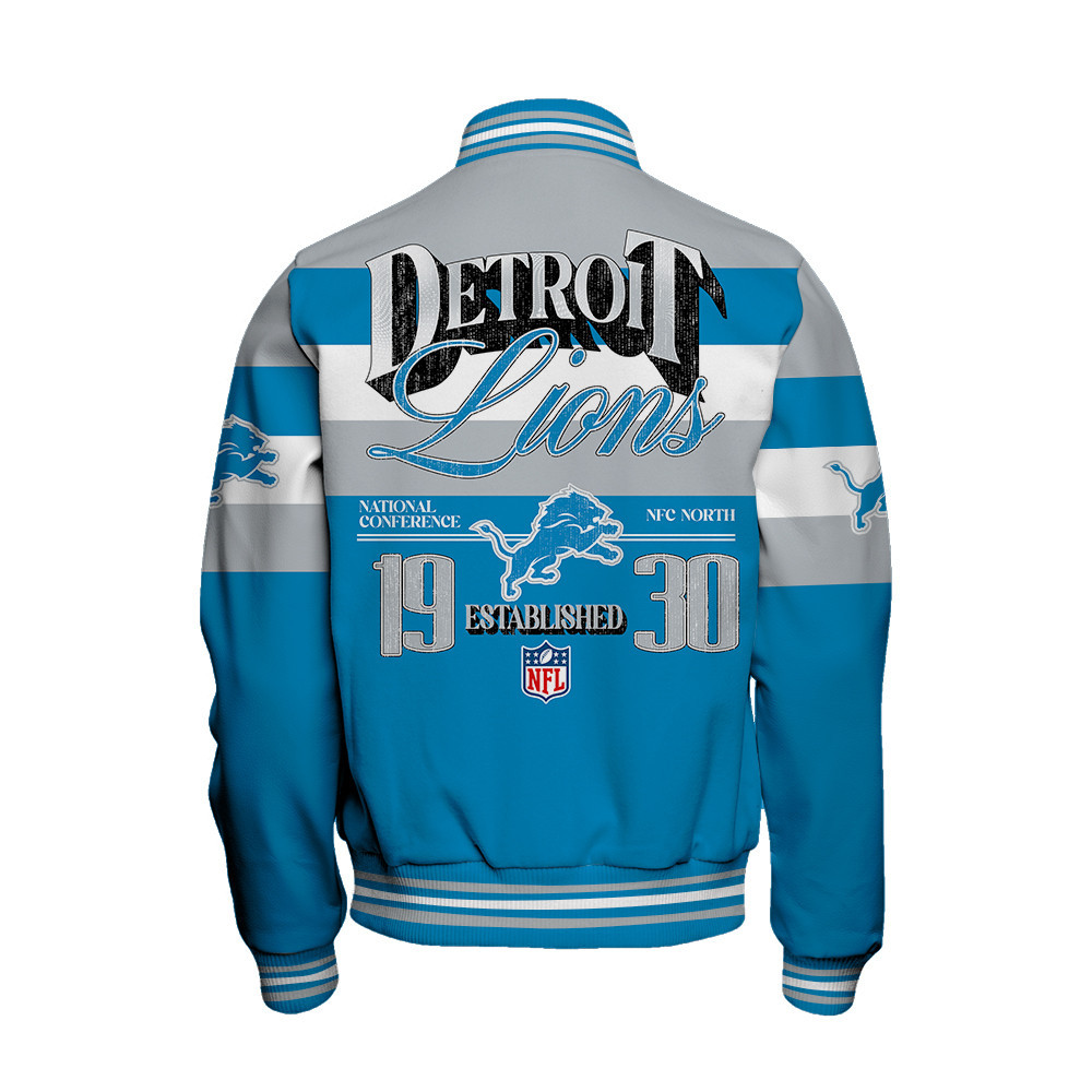 Detroit Lions - Fire Burning Opponents Unisex Varsity Jacket