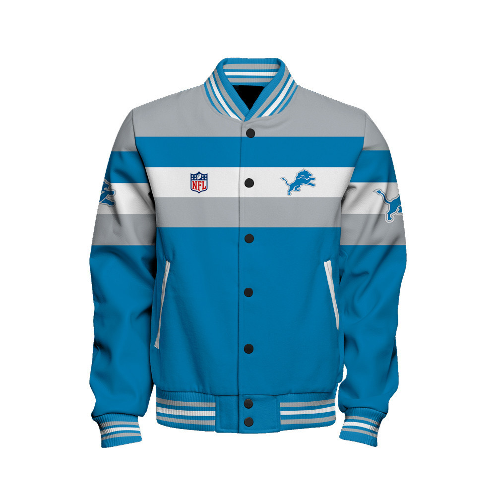Detroit Lions - Fire Burning Opponents Unisex Varsity Jacket
