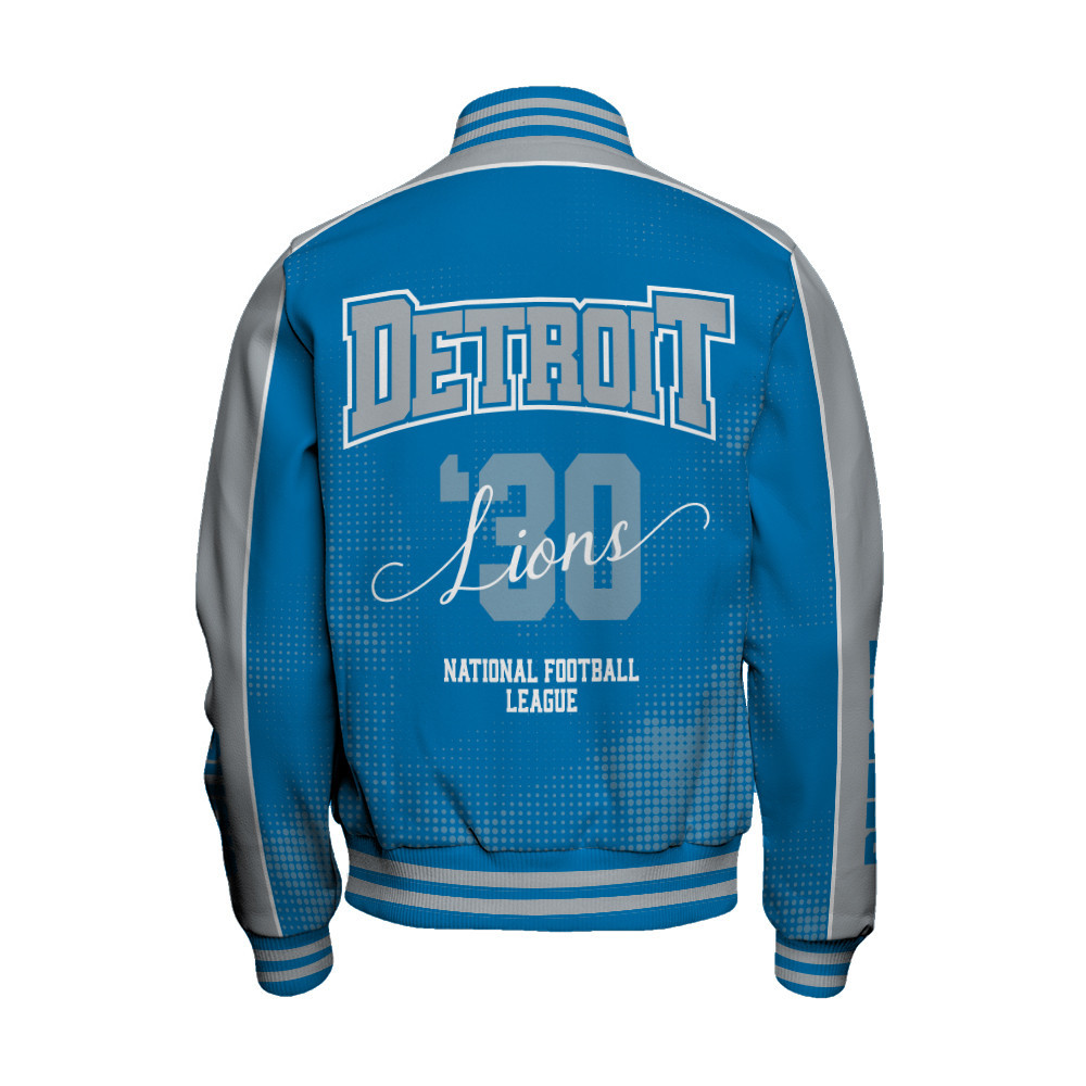 Detroit Lions - Heart Beats In Unison Unisex Varsity Jacket