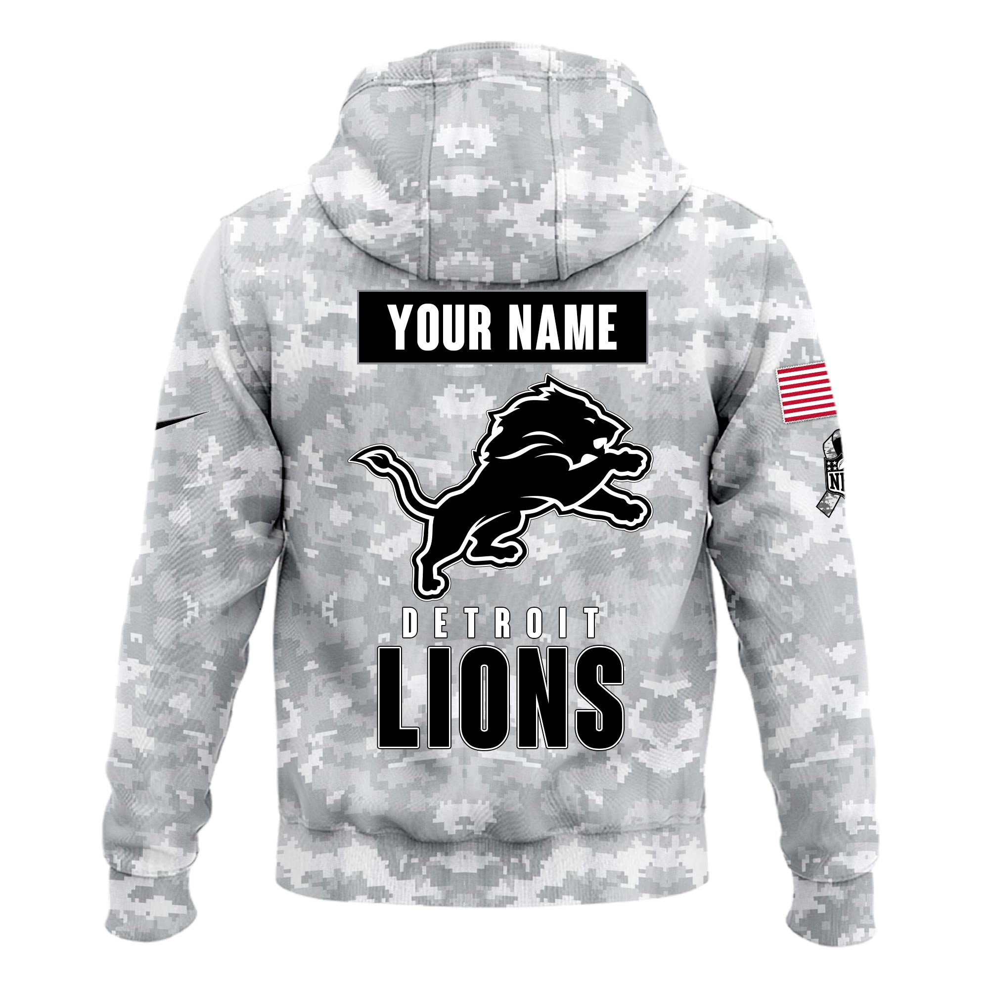 Detroit Lions Hoodie Camo Salute to Service Club