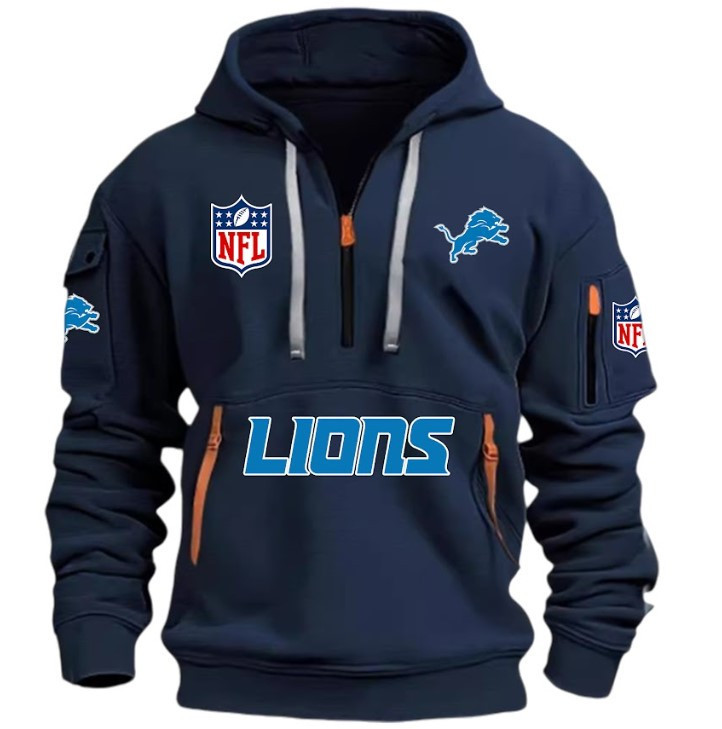 Detroit Lions - HOODIE HALF ZIPPER - QTA405111343