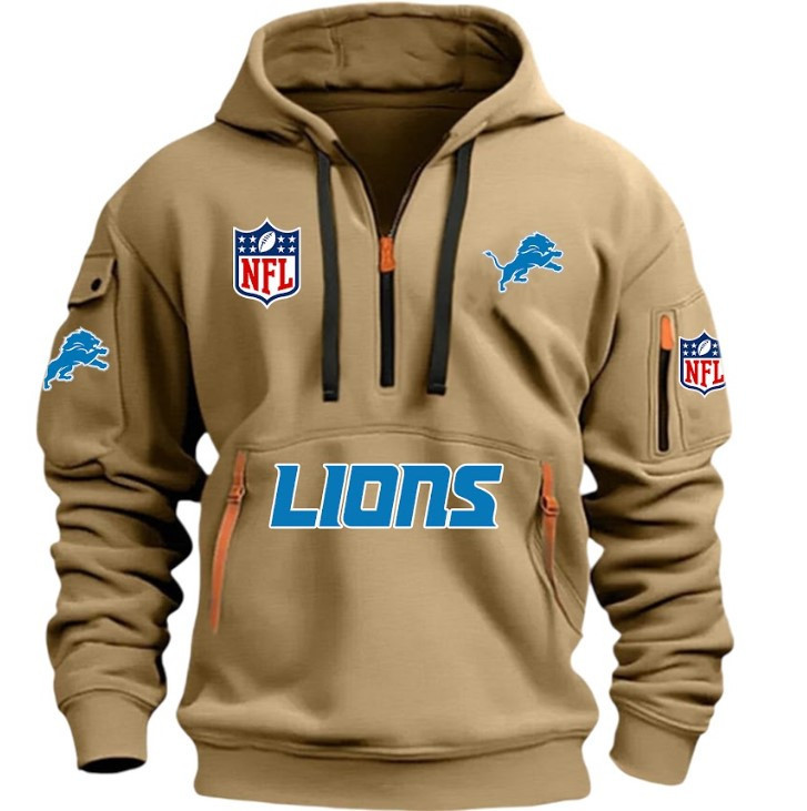 Detroit Lions - HOODIE HALF ZIPPER - QTA405111343