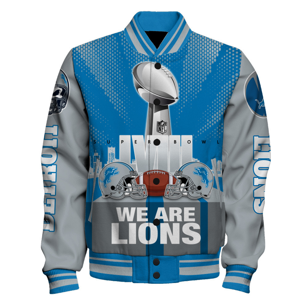 Detroit Lions LVIII We Are Lions Varsity Jacket
