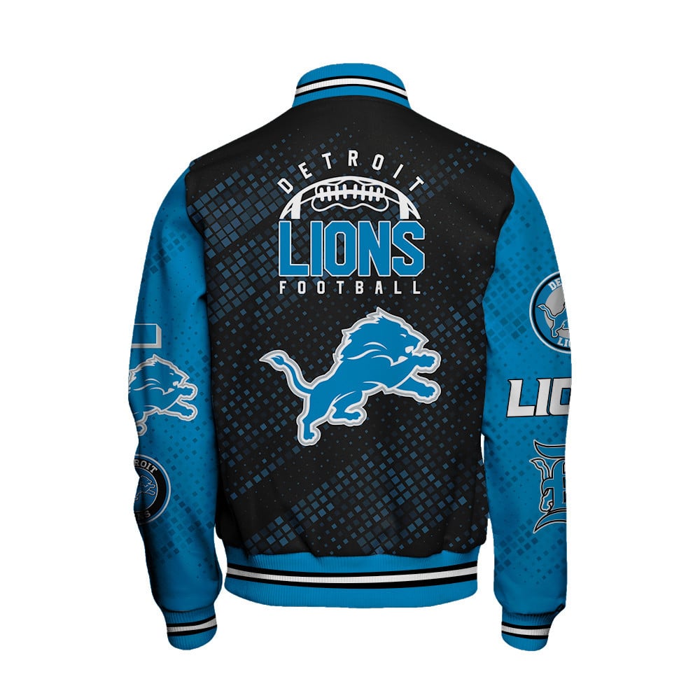 Detroit Lions National Football League Pattern Varsity Jacket V13