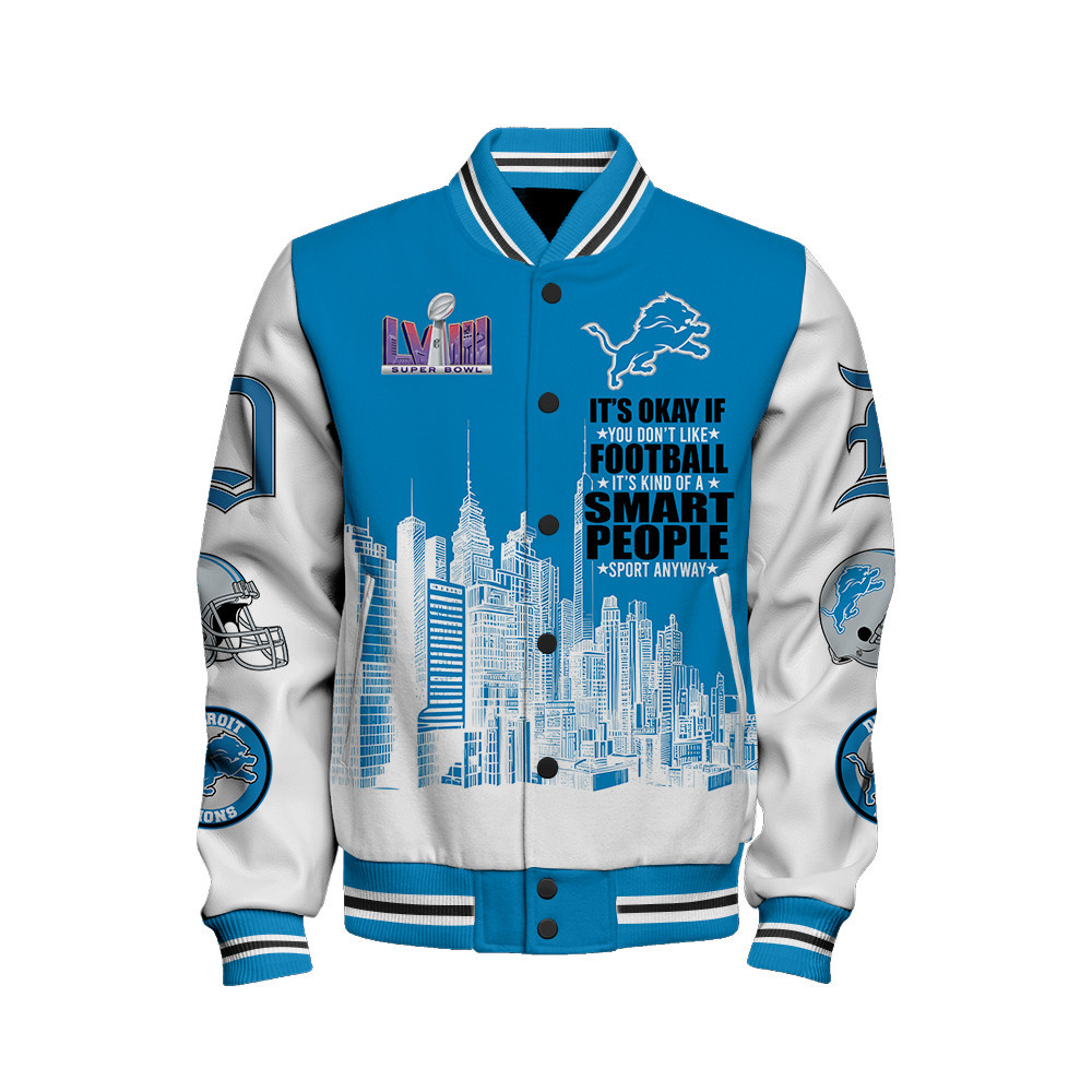 Detroit Lions National Football League Varsity Jacket STM V5
