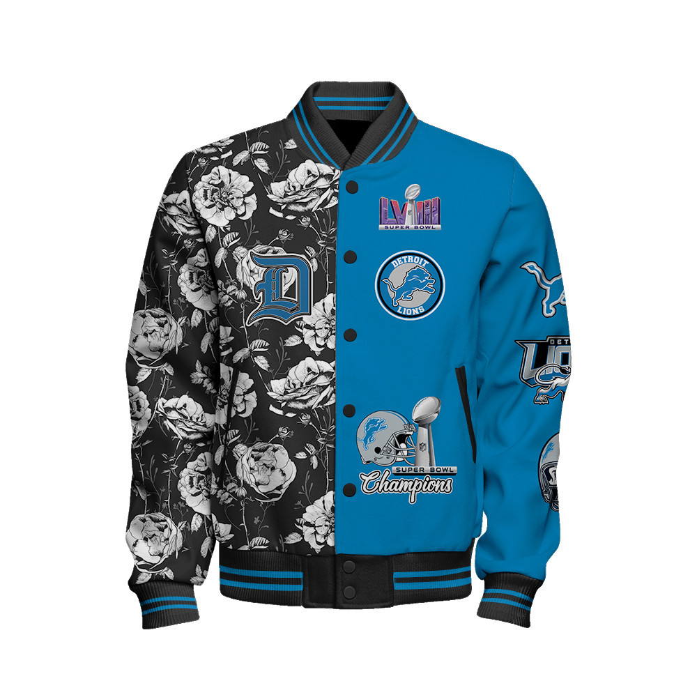 Detroit Lions National Football League Varsity Jacket STM V6