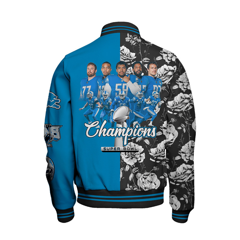Detroit Lions National Football League Varsity Jacket STM V6