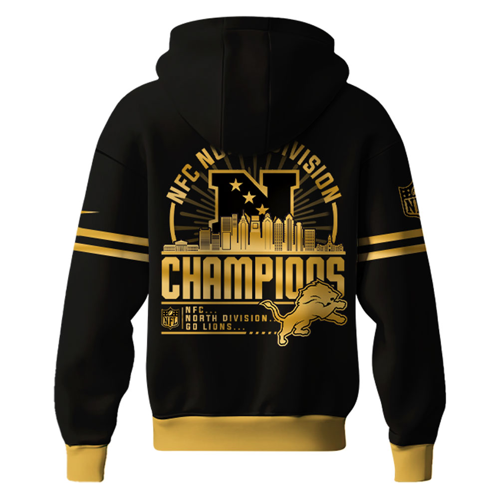 Detroit Lions NFC North Division Champions Hoodie 2025