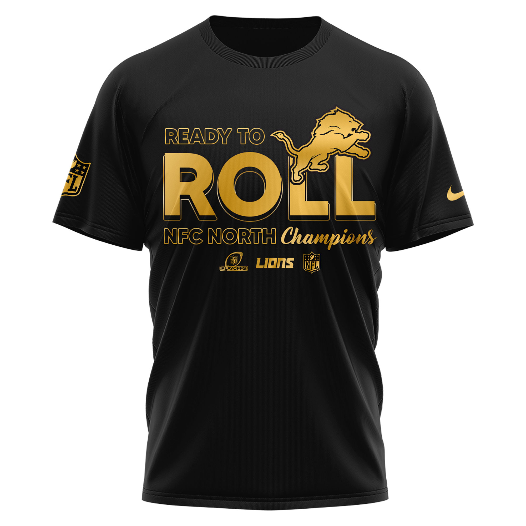 Detroit Lions NFC North Division Champions Tshirt 2025