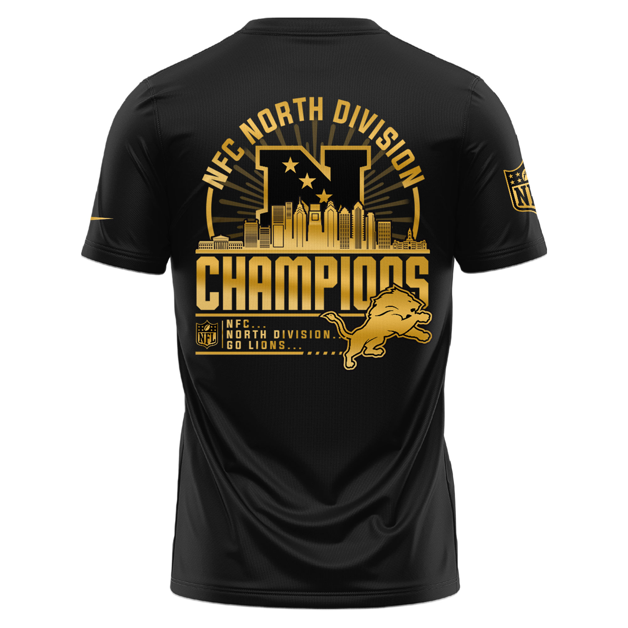 Detroit Lions NFC North Division Champions Tshirt 2025