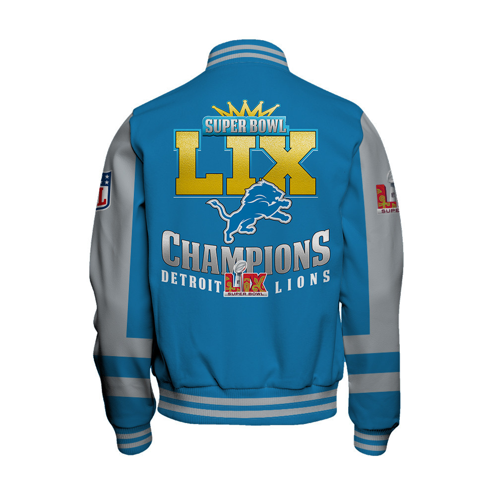 Detroit Lions Super Bowl 2025 Victory A Champion's Choice Varsity Jacket