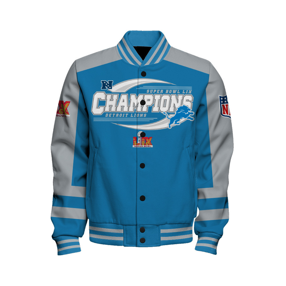 Detroit Lions Super Bowl 2025 Victory A Champion's Choice Varsity Jacket