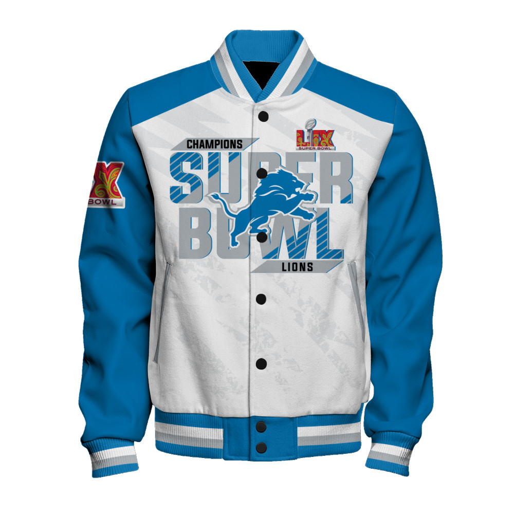 Detroit Lions Super Bowl LIX Champions The King Of The Field Varsity Jacket