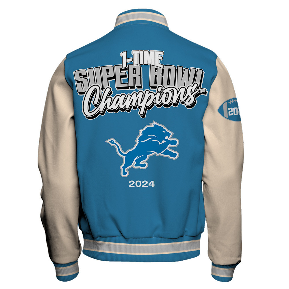 Detroit Lions Super Bowl LIX Champions Where Champions Are Made Varsity Jacket