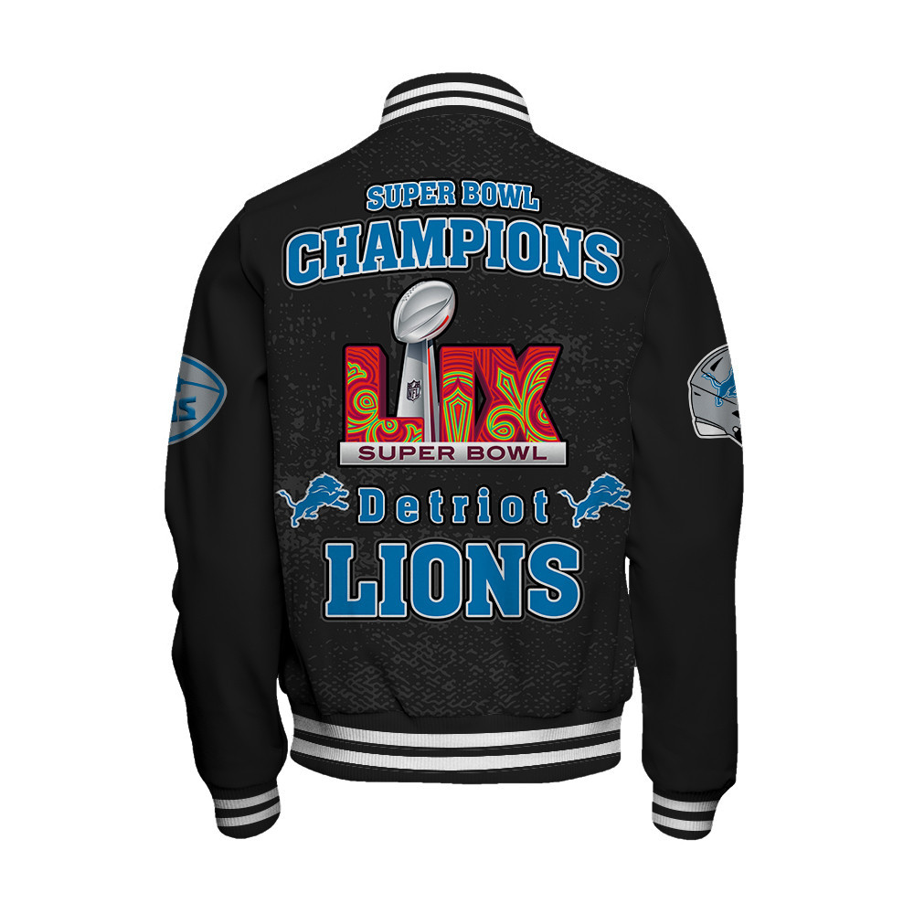 Detroit Lions Super Bowl LIX Champions Winning Spirit Varsity Jacket