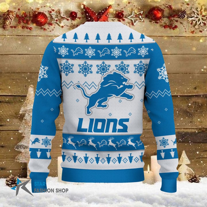 Detroit Lions Woolen Christmas Ugly Sweater BGSWT120