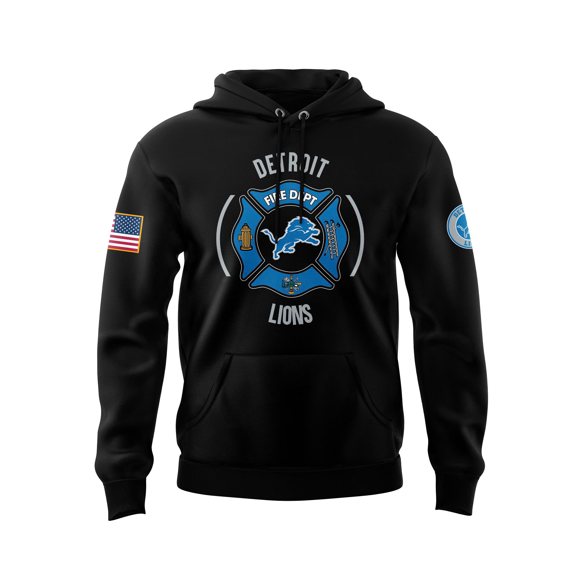 Detroit Lions x Firefighter Appreciation Night Premium Pullover Hoodie