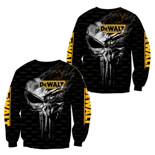 Dewalt Cool Skull Art Brand Logo Heavy Tool Clothes 3D Printing Ver8