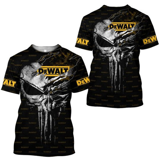Dewalt Cool Skull Art Brand Logo Heavy Tool Clothes 3D Printing Ver8