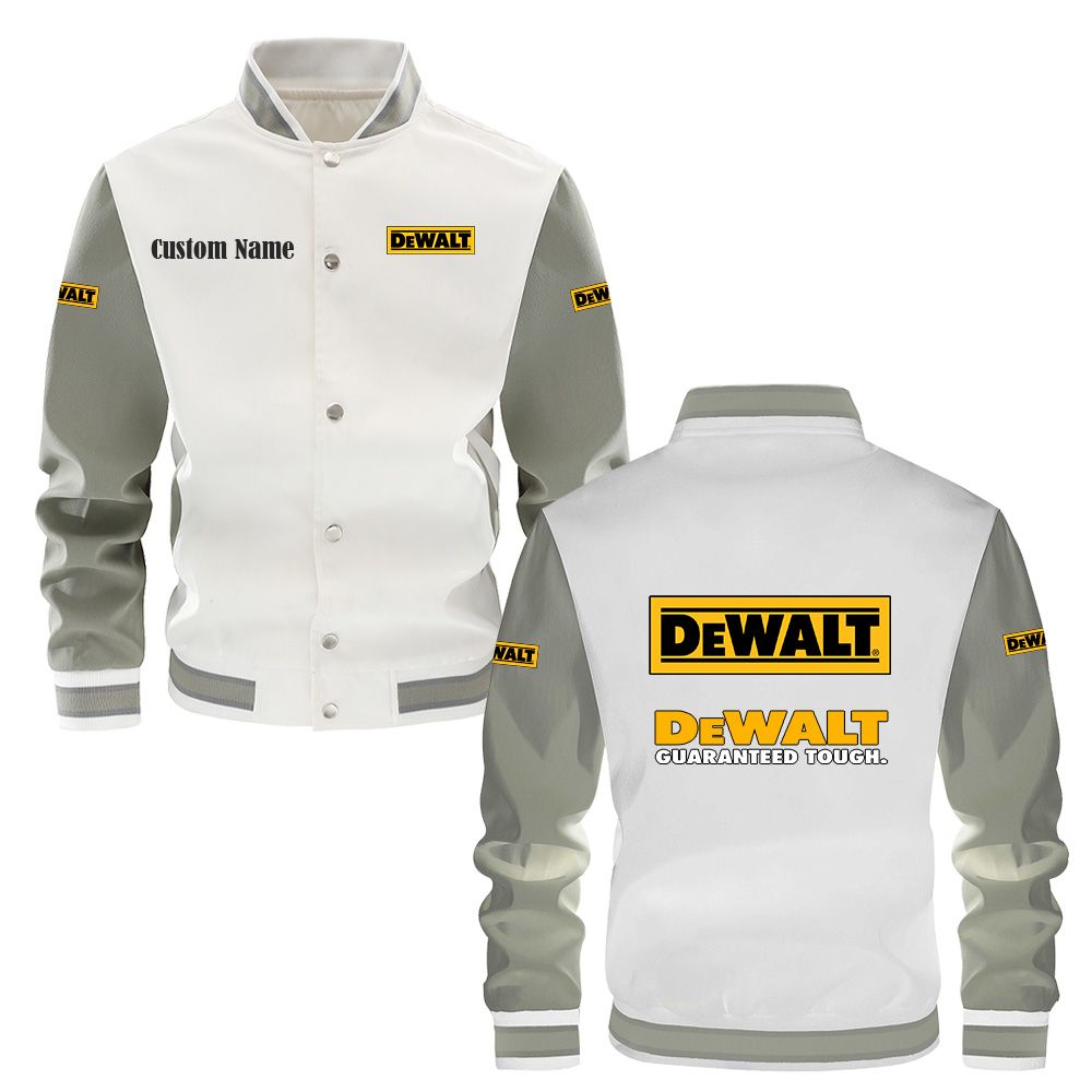 DeWalt Varsity Jacket, Baseball jacket, Letterman Jacket Customize Name, Multicolor
